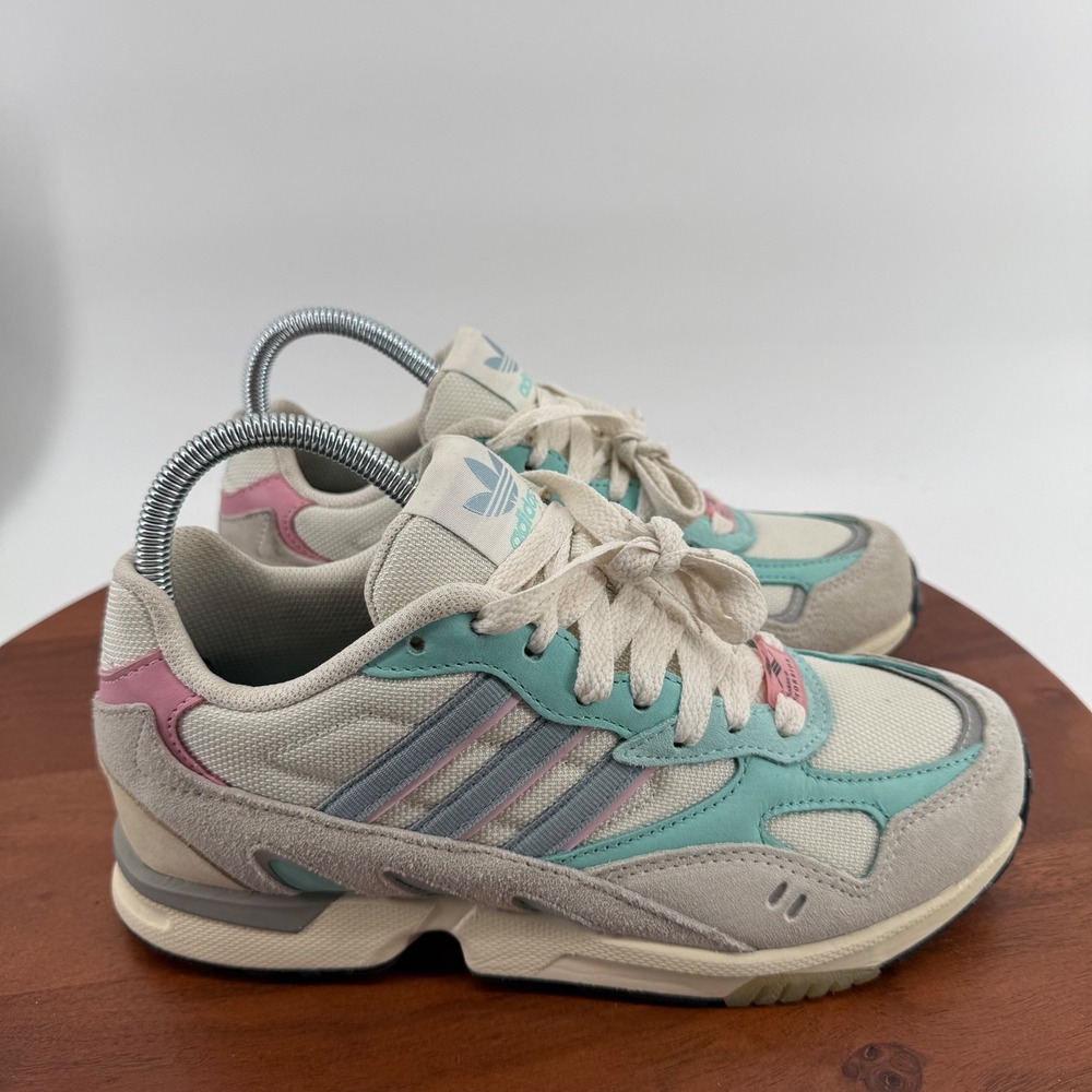 Adidas Torsion Yung-1 Mens 6 Off White Mint Pink GZ9802 Retro Chunky Sneakers